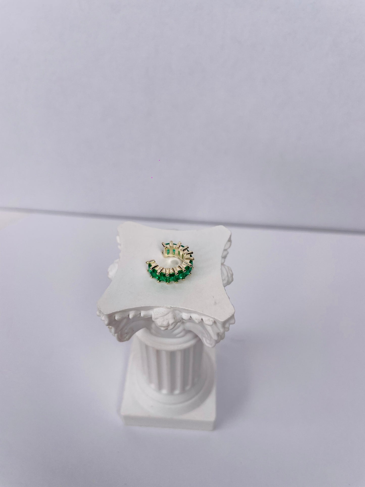 EAR CUFF BAGUETTE VERDE