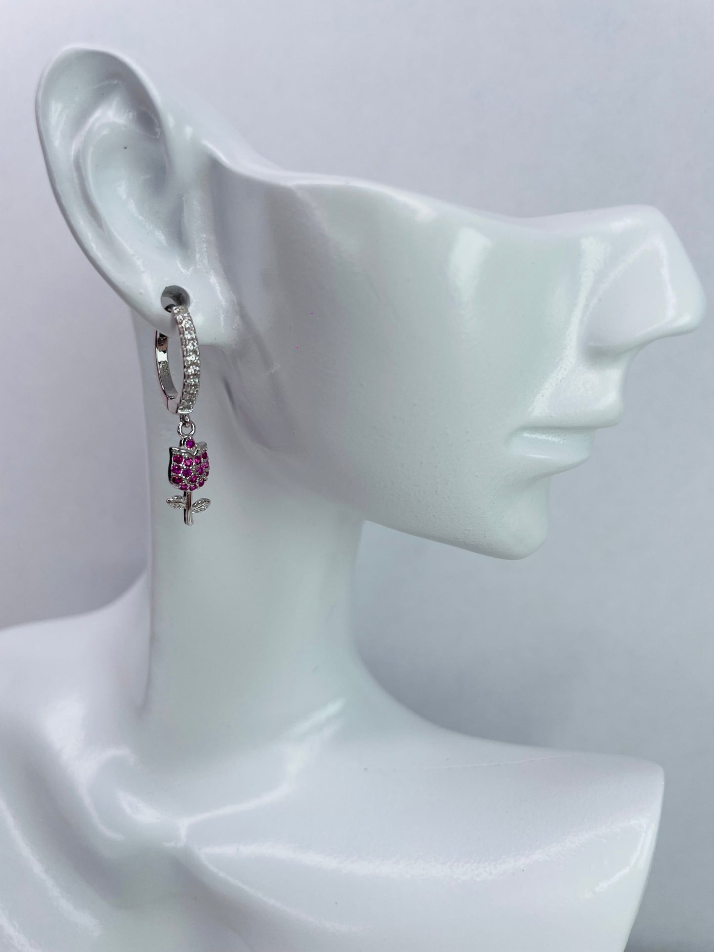 HOOP TULY PINK SILVER