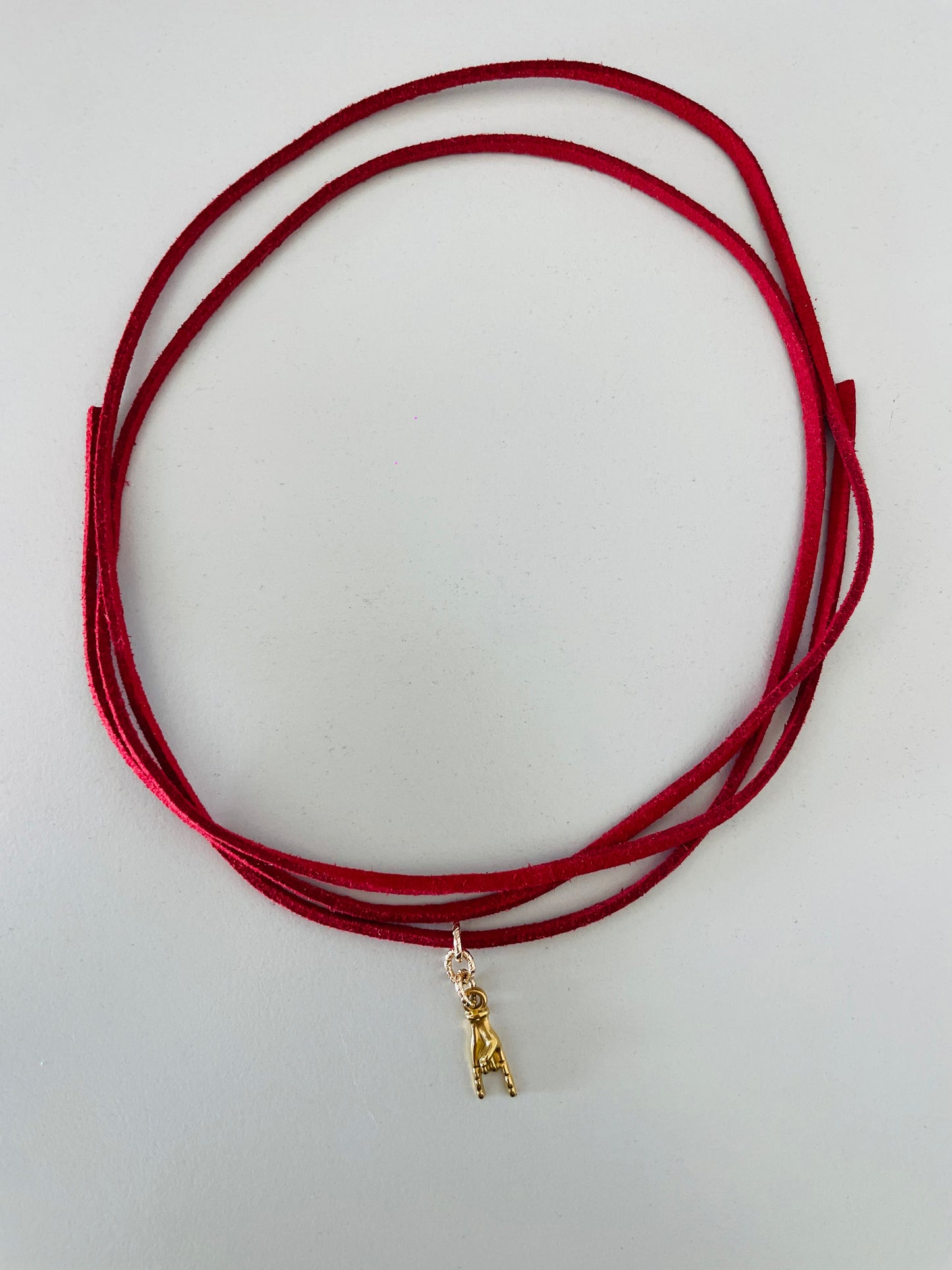 Choker Red corna gold