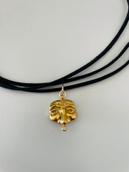 Choker Black maschera gold