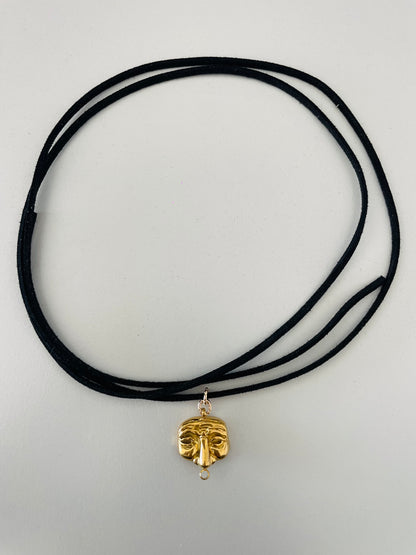 Choker Black maschera gold