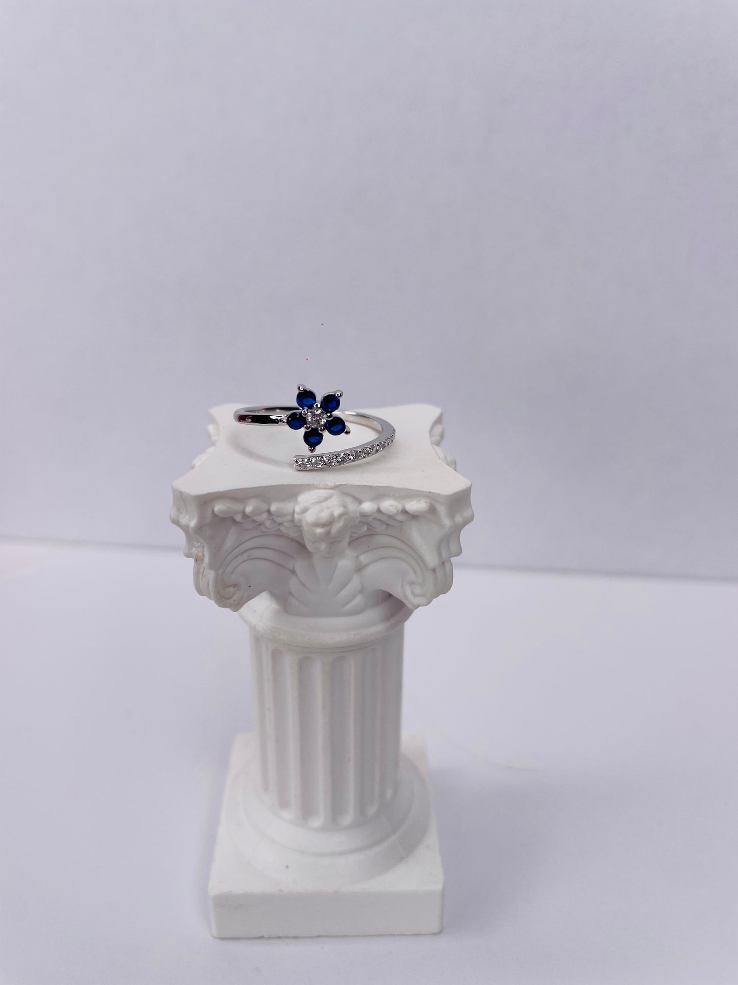 ANELLO MARGHERITA BLU