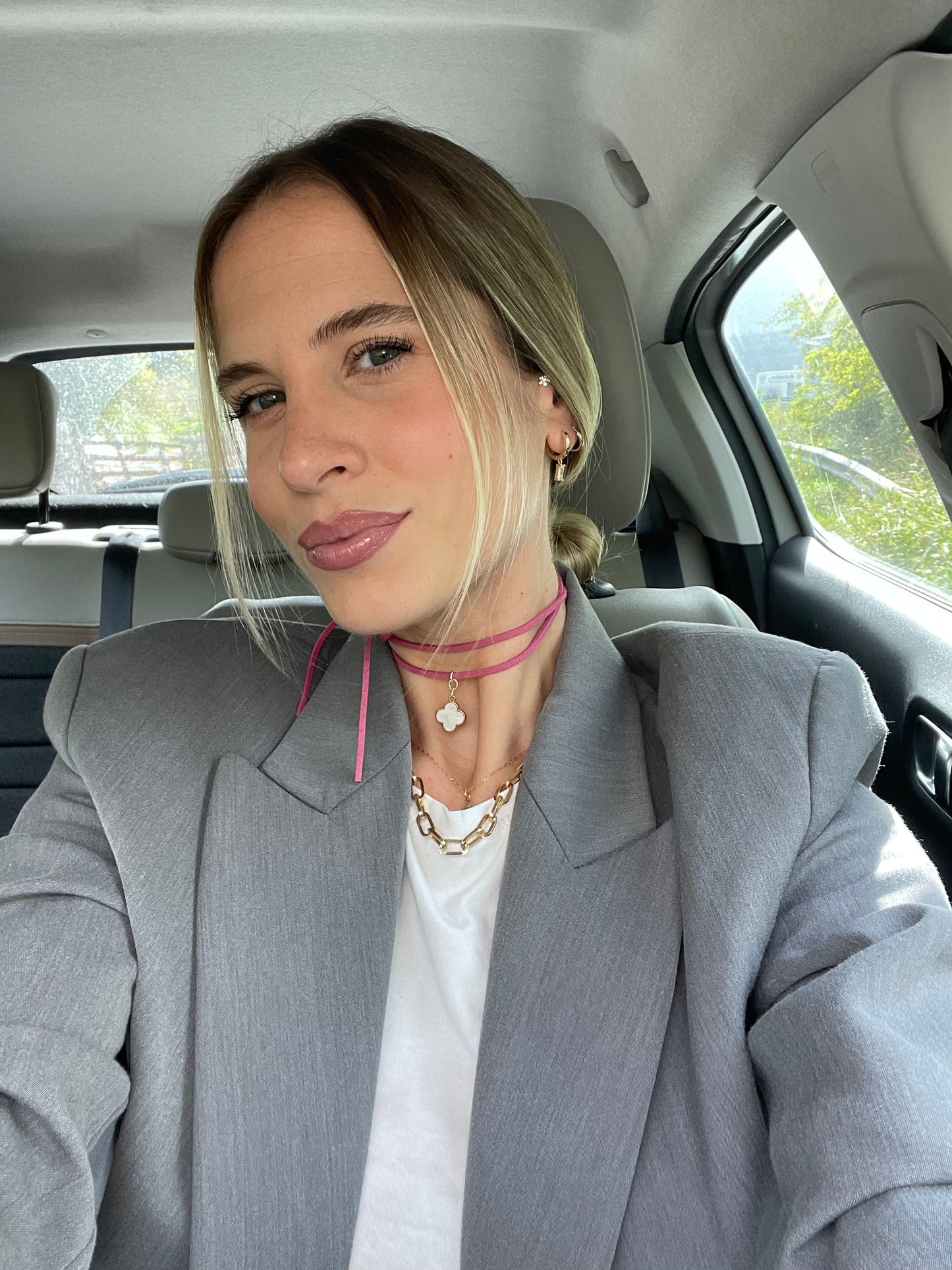 Choker Quadrifoglio Pink