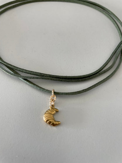 Choker Green cornetto gold