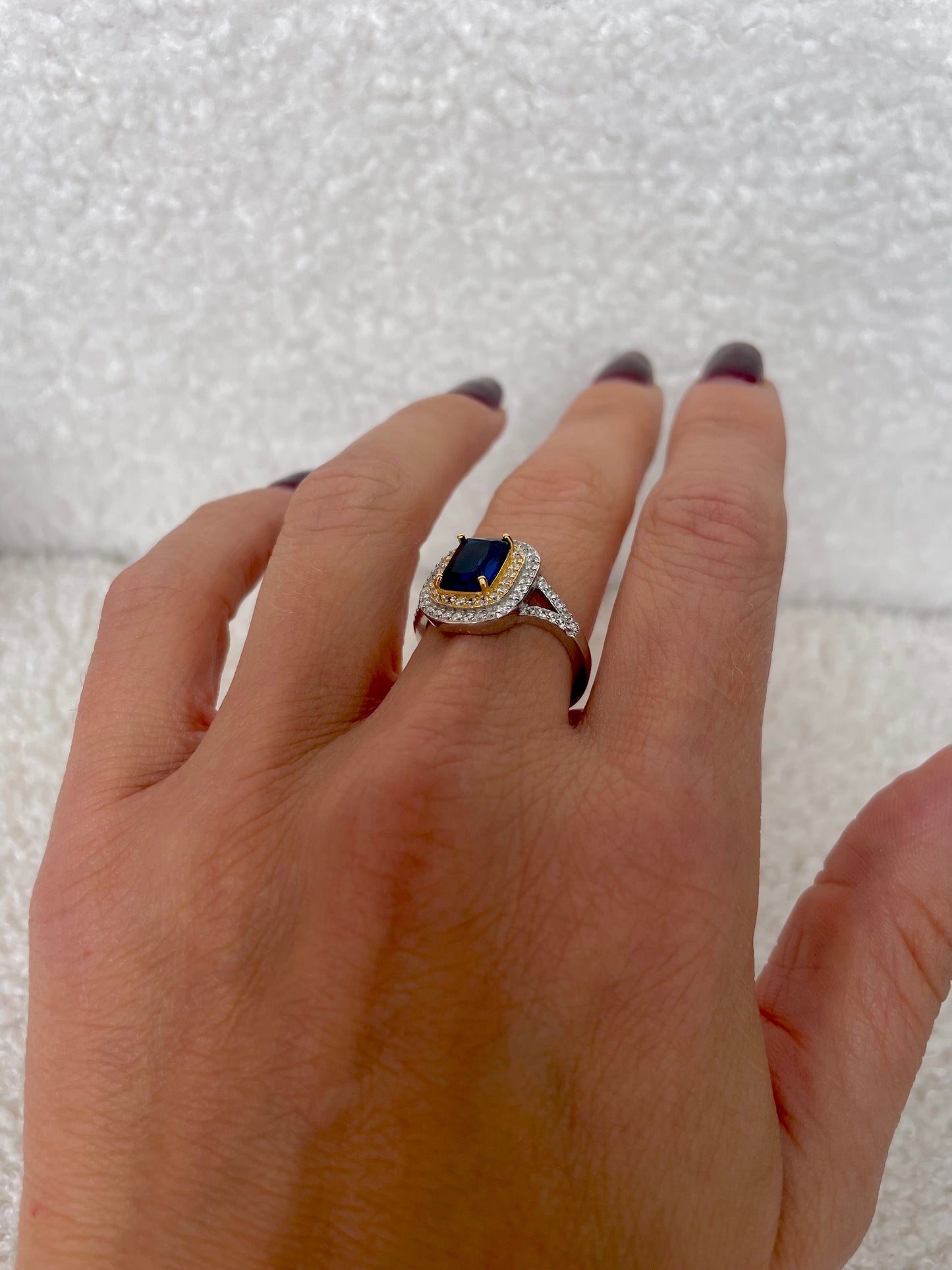 KATE QUADRATO blu anello