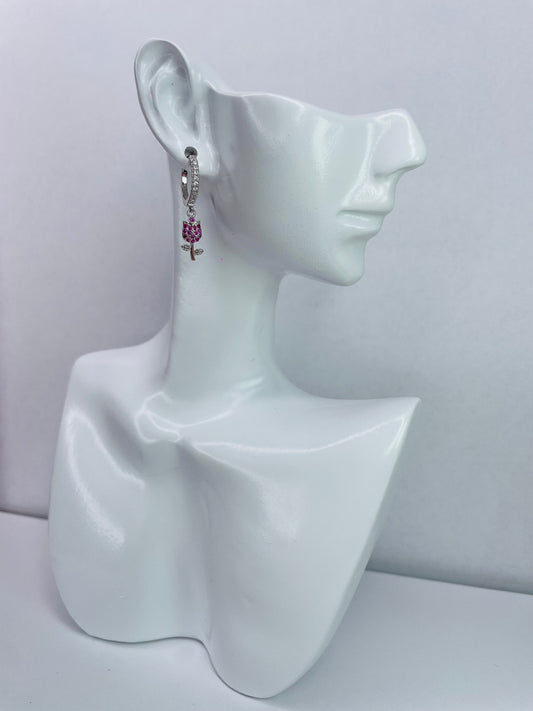 HOOP TULY PINK SILVER